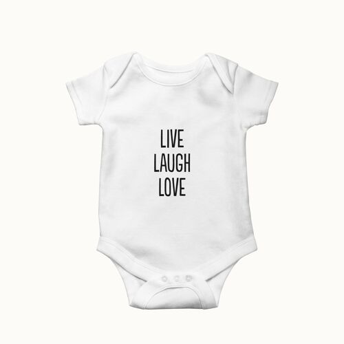 Live Laugh Love romper (alpine white)