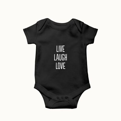 Pelele Live Laugh Love (negro azabache)