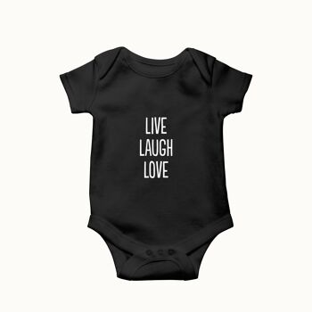 Barboteuse Live Laugh Love (noir de jais) 1