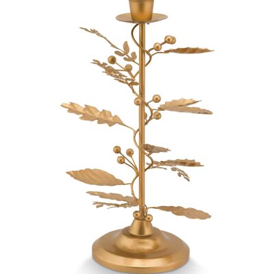 PIP – Kerzenhalter mit goldenen Blättern – 27 cm