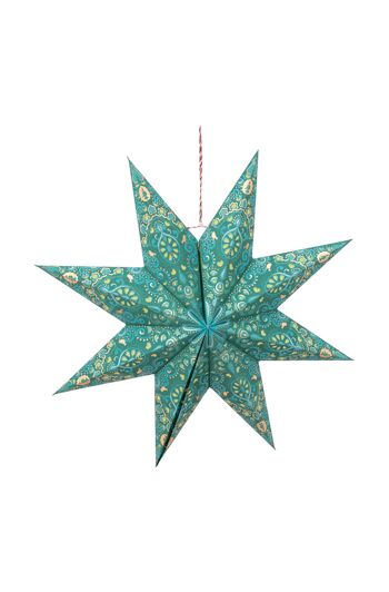 PIP - Suspension étoile en carton - Motifs - Vert - 60cm 1