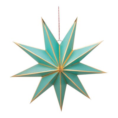 PIP - Lámpara colgante estrella de cartón - Verde - 60cm