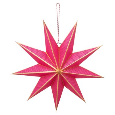 PIP - Cardboard star pendant light - Red - 60cm