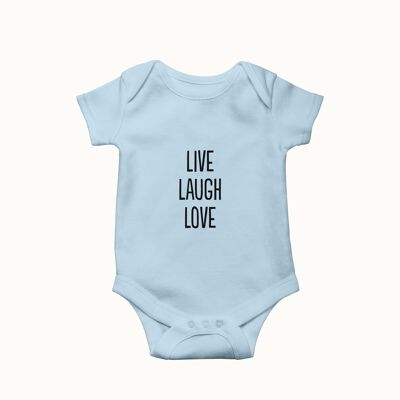 Live Laugh Love Strampler (himmelblau)