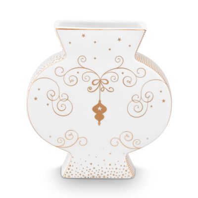 PIP – Flache Vase Royal Winter White – 16,5 cm