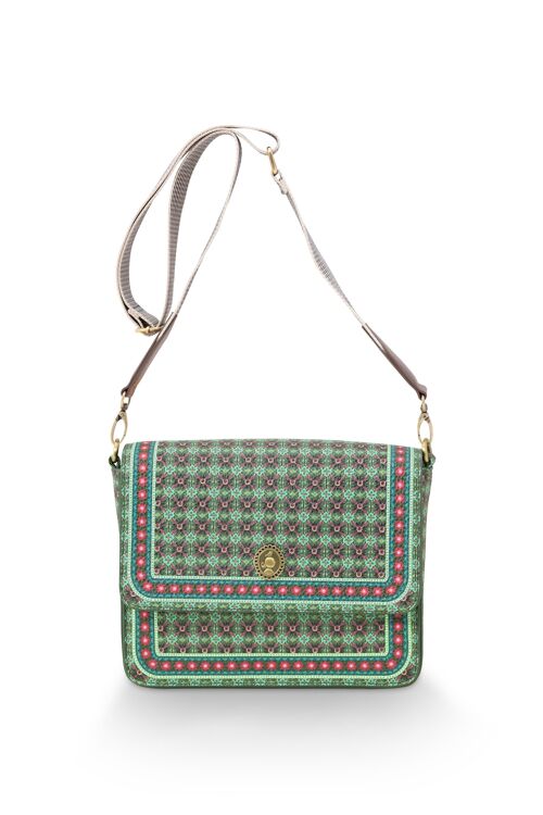 Cross Body Flap Small Clover Green 19x6x16cm - PIP STUDIO