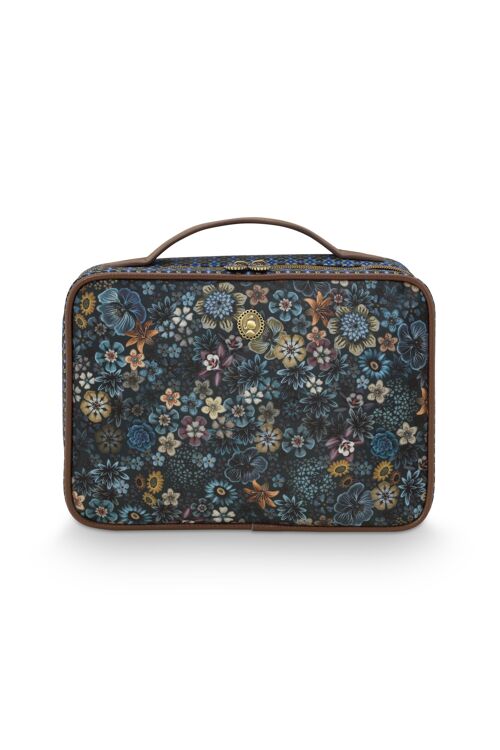 PIP - Beauty Case Square Large Tutti i Fiori Blue 27x19x10cm