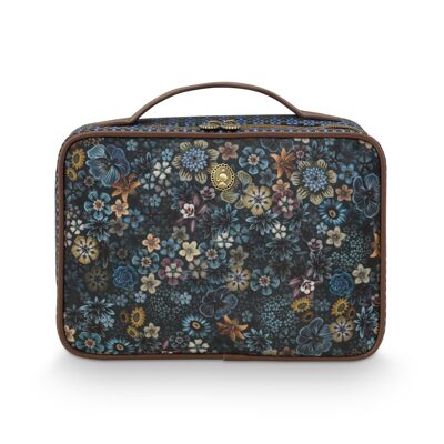 PIP - Beauty Case Square Large Tutti i Fiori Blue 27x19x10cm