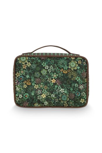 PIP - Beauty Case Square Large Tutti i Fiori Green 27x19x10cm 2