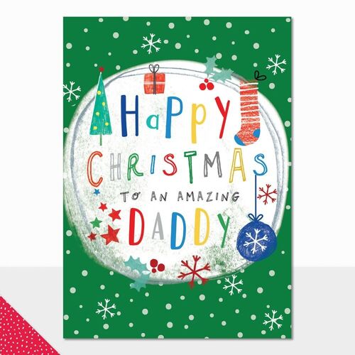 Daddy Christmas Card - Scribbles Happy Christmas Special Daddy