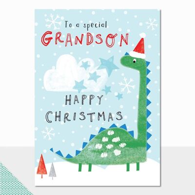 Cartolina di Natale per il nipote - Scarabocchi Buon Natale speciale per nipote