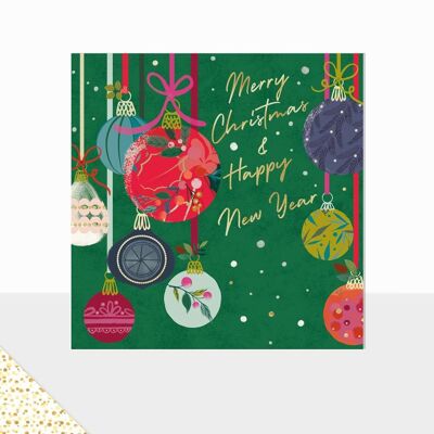 Wunderland - Luxuriöse Weihnachtskarte - Frohe Weihnachten - Christbaumkugel
