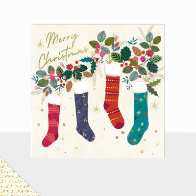 Wonderland - Luxury Christmas Card - Merry Christmas - Stockings