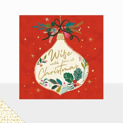 Wunderland – Luxus-Weihnachtskarte – Frohe Weihnachten – Ehefrau