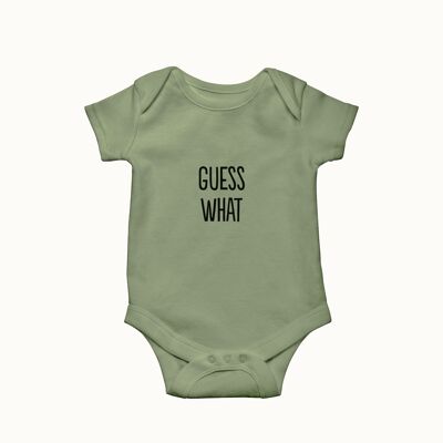 Guess What romper (olive green)
