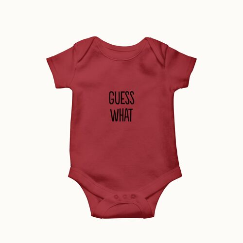 Guess What romper (burgundy)