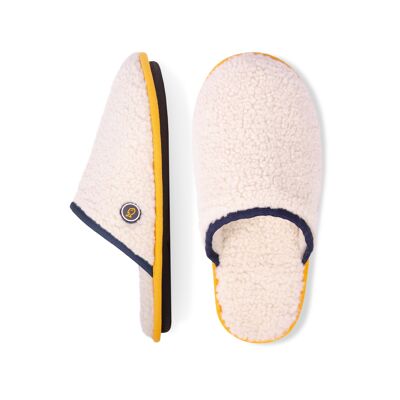 Chaussons sherpa Beige