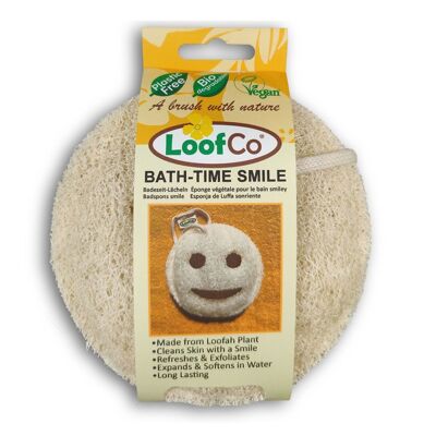 Sonrisa de esponja vegetal a mitad de precio para el baño | Almohadilla de cara sonriente