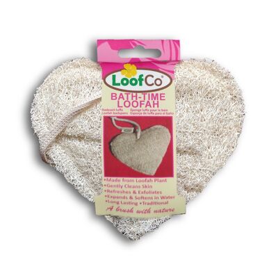 Corazón de lufa para la hora del baño a MITAD DE PRECIO | Almohadilla de esponja vegetal en forma de corazón