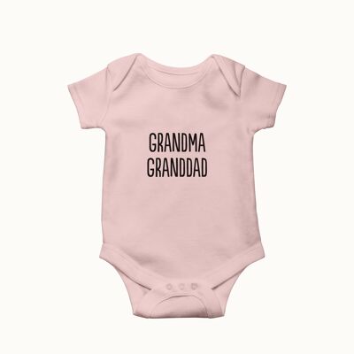 Grandma Granddad romper (soft pink)