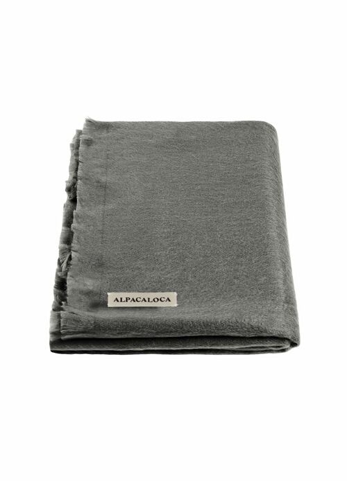 Scarf/Shawl Slim Dark Grey - Alpaca Wool