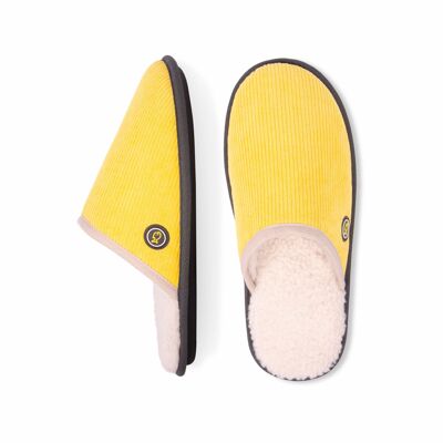 Ribbed slippers Yellow