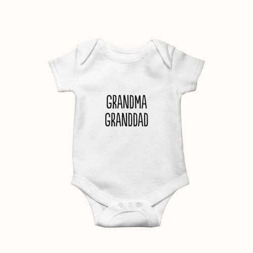 Grandma Granddad romper (alpine white)