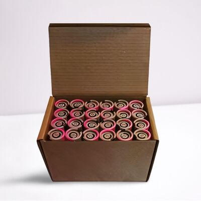 Bio-Rosen-Lippenbalsam 15 ml – komplette Packung – 24 Stück im Paket – Verpackung aus 100 % Papier