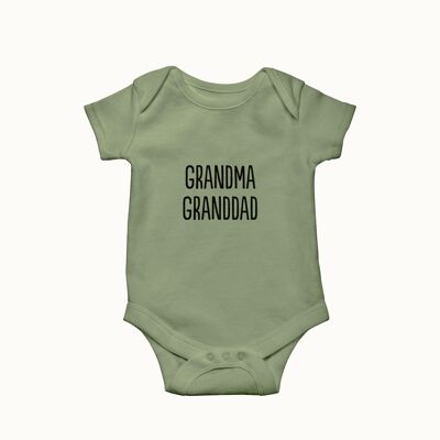 Grandma Granddad romper (verde oliva)