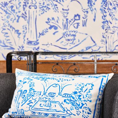 BLUE ERA L cushion cover - New Babel Brune x Miki Lowe Collection