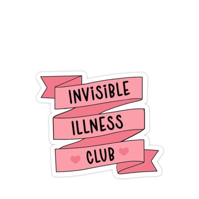 Adhesivo de vinilo del club Invisible Illness