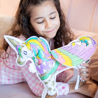 Inflatable coloring pages - Giant Unicorn to color