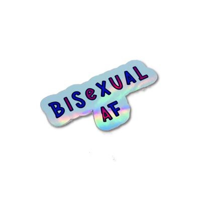 Autocollant vinyle holographique bisexuel / Autocollants LGBTQ