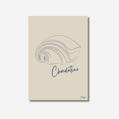 Minimalist poster "Chocolate" - Gourmet poster France