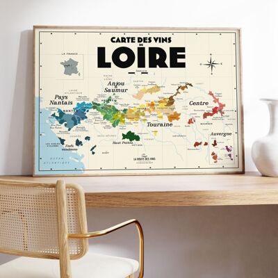 Loire-Weinkarte – Geschenkidee für Weinliebhaber