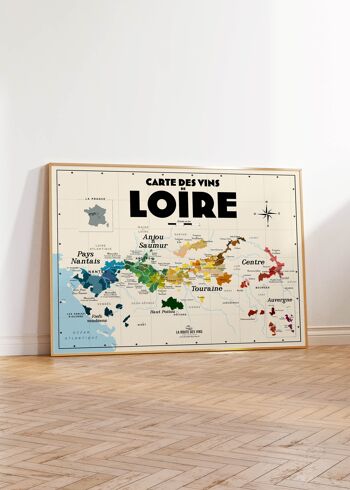 Carte des vins de Loire - Idée cadeau pour amoureux du vin 2