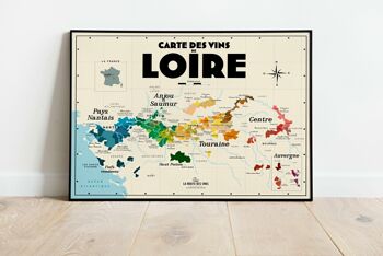 Carte des vins de Loire - Idée cadeau pour amoureux du vin 3