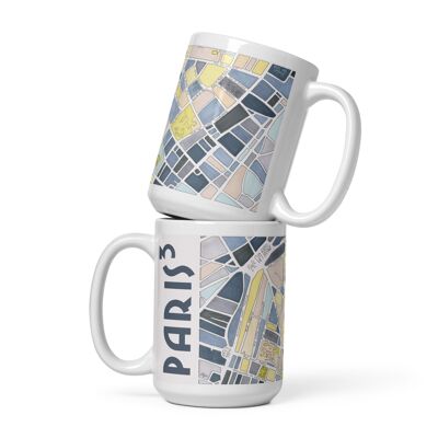 Illustrated Mug Map of the 3rd arrondissement of Paris