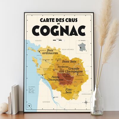 Mappa delle annate del Cognac - Idea regalo per gli amanti del vino