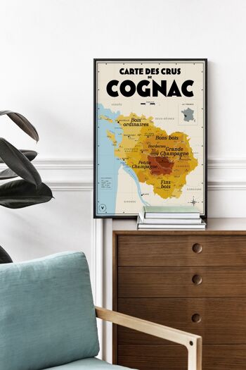 Carte des crus de Cognac - Idée cadeau pour amoureux du vin 5