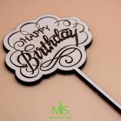 Décoration de gâteau / félicitations cake topper/ Cake topper Anniversaire /Joyeux anniversaire Décoration /Cake Topper Party/ Treat /Cake Topper/ personnalisé cake topper/ gâteau en bois topper/ Joyeux anniversaire