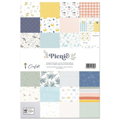 Pad of 24 papers 6"x8" Picnic