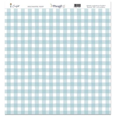 Oilcloth Gingham Tablecloth 12"x12" Picnic