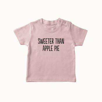 T-shirt plus doux que la tarte aux pommes (rose tendre) 1