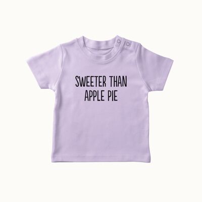 Camiseta más dulce que la tarta de manzana (lavanda)