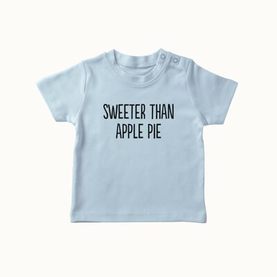 T-shirt Plus doux que la tarte aux pommes (bleu ciel)