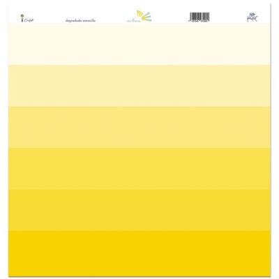 VERBENA "yellow gradient" 12x12 single-sided paper