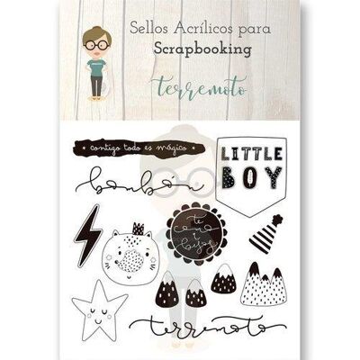 Timbres Scrapbooking Tremblement de terre