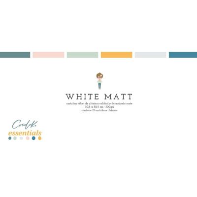Pack of 12 White MATT Cardstock by Cocoloko ESSENTIALS