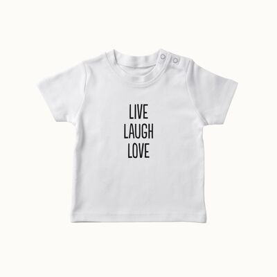 T-shirt Live Laugh Love (blanc alpin)